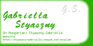 gabriella styaszny business card